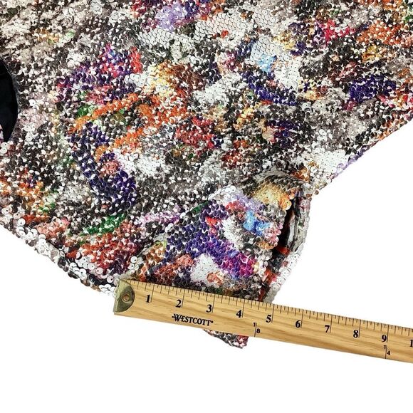 OPENING CEREMONY Size 2 Girl Collage Sequin Blouse Top Multi-Color Print - Picture 9 of 12